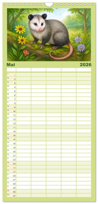 Niedliches Nordamerika (CALVENDO Familienplaner 2026)