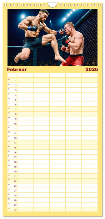 MMA Mixed Martial Arts (CALVENDO Familienplaner 2026)