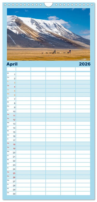 Spitzbergen im Sommer (CALVENDO Familienplaner 2026)