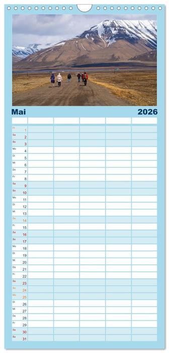 Spitzbergen im Sommer (CALVENDO Familienplaner 2026)