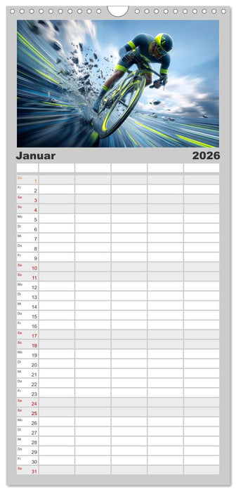 Radsport – Vom Training zum Triumph (CALVENDO Familienplaner 2026)