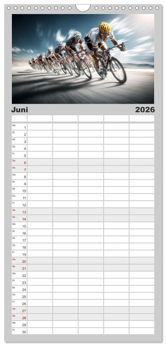Radsport – Vom Training zum Triumph (CALVENDO Familienplaner 2026)