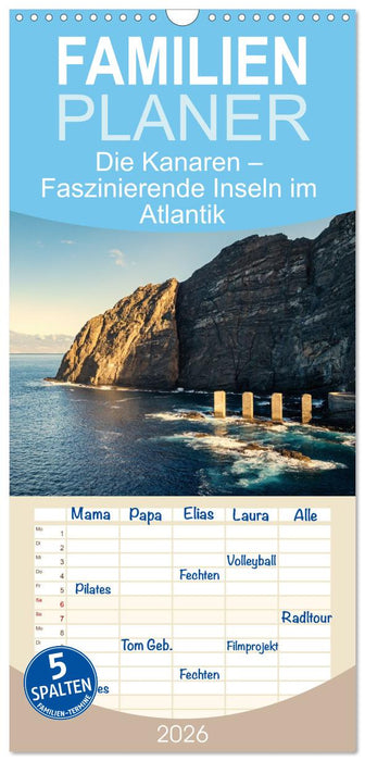 Die Kanaren – Faszinierende Inseln im Atlantik (CALVENDO Familienplaner 2026)