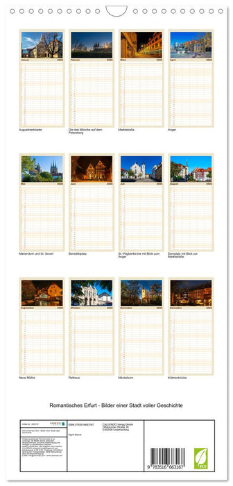 Romantisches Erfurt - Bilder einer Stadt voller Geschichte (CALVENDO Familienplaner 2026)