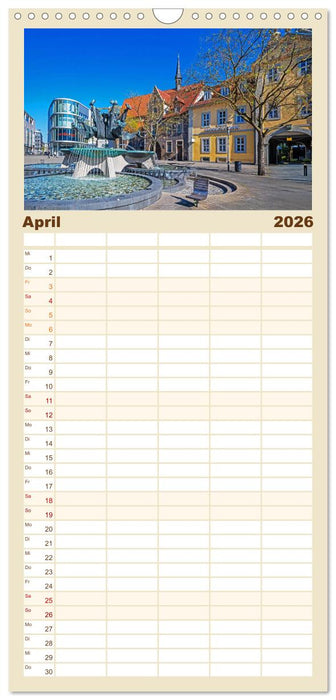 Romantisches Erfurt - Bilder einer Stadt voller Geschichte (CALVENDO Familienplaner 2026)