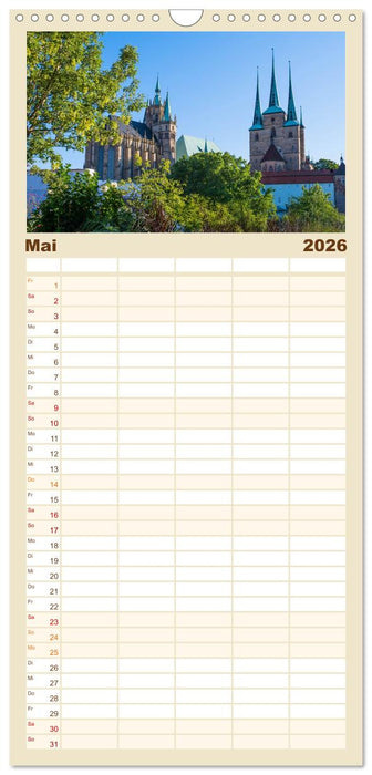 Romantisches Erfurt - Bilder einer Stadt voller Geschichte (CALVENDO Familienplaner 2026)