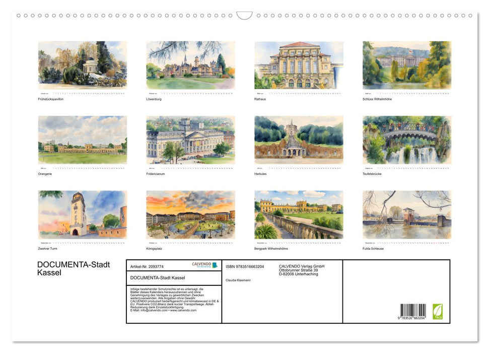 DOCUMENTA-Stadt Kassel (CALVENDO Wandkalender 2026)