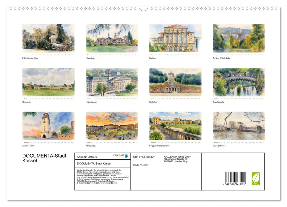 DOCUMENTA-Stadt Kassel (CALVENDO Premium Wandkalender 2026)