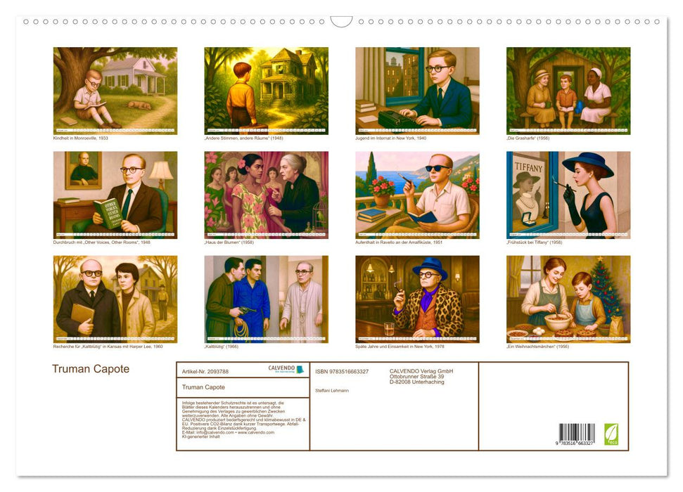Truman Capote (CALVENDO Wandkalender 2026)