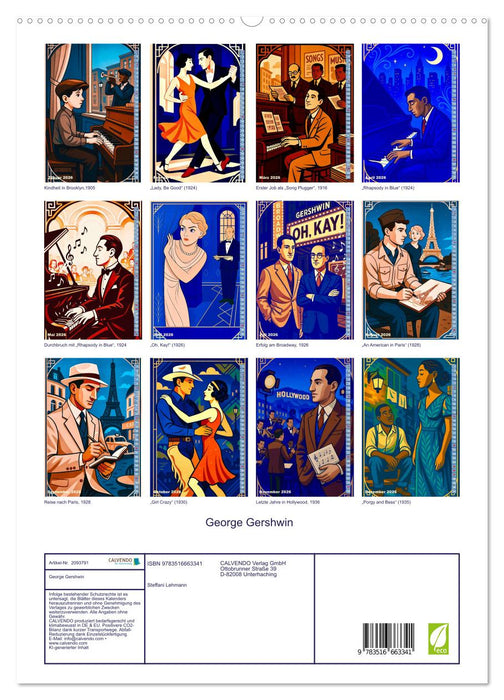 George Gershwin (CALVENDO Premium Wandkalender 2026)