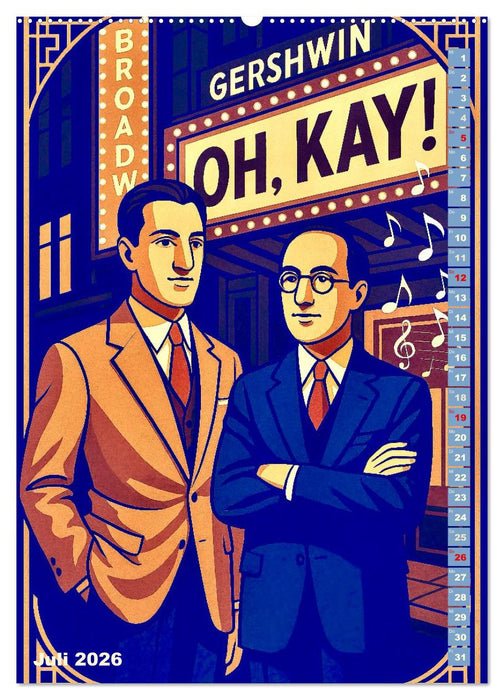 George Gershwin (CALVENDO Premium Wandkalender 2026)