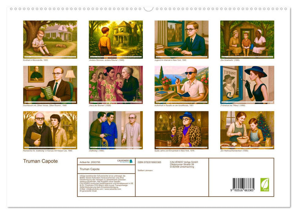 Truman Capote (CALVENDO Premium Wandkalender 2026)