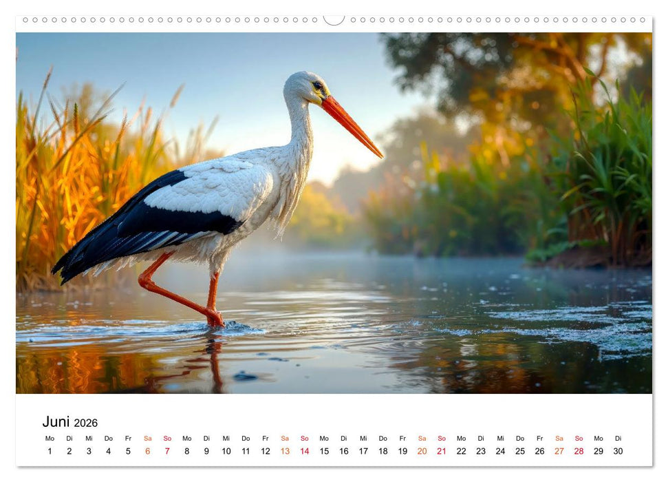 Störche - Zeit für schöne Augenblicke (CALVENDO Premium Wandkalender 2026)