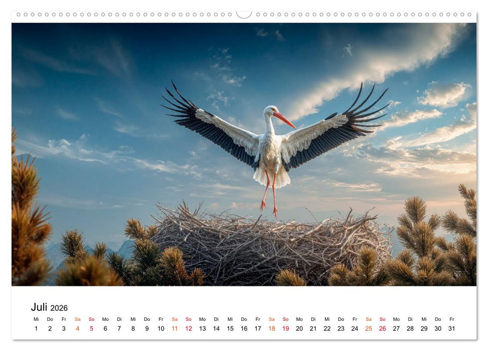 Störche - Zeit für schöne Augenblicke (CALVENDO Premium Wandkalender 2026)