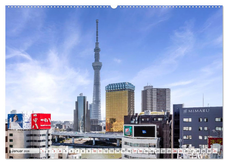 Tokio - Das Herz Japans (CALVENDO Premium Wandkalender 2026)