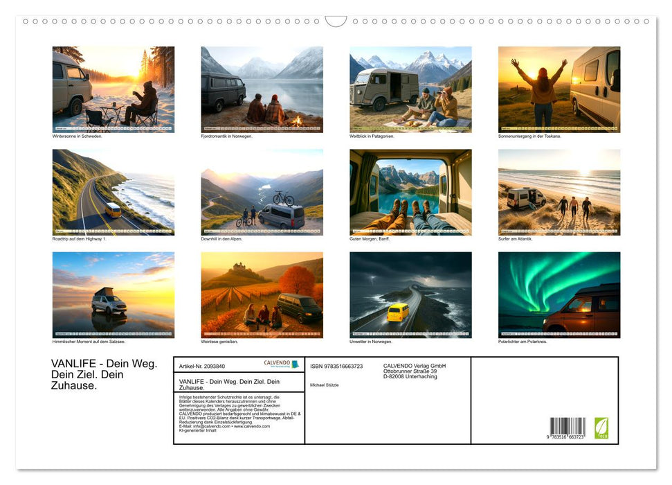 VANLIFE - Dein Weg. Dein Ziel. Dein Zuhause. (CALVENDO Wandkalender 2026)