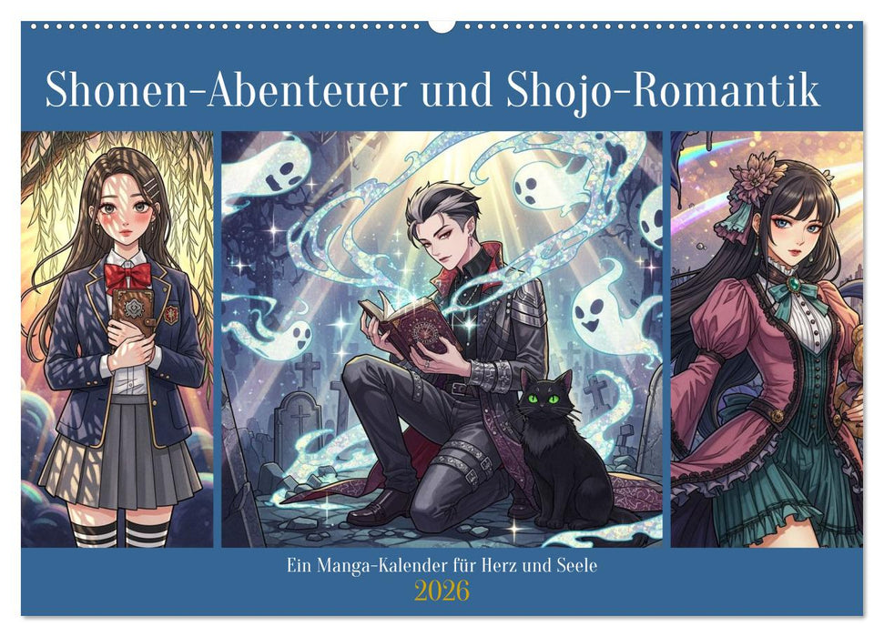 Shōnen-Abenteuer und Shōjo-Romantik - Ein Manga-Kalender für Herz und Seele (CALVENDO Wandkalender 2026)