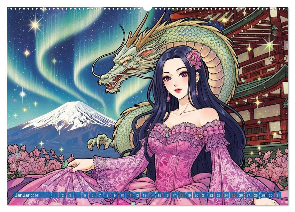 Shōnen-Abenteuer und Shōjo-Romantik - Ein Manga-Kalender für Herz und Seele (CALVENDO Wandkalender 2026)