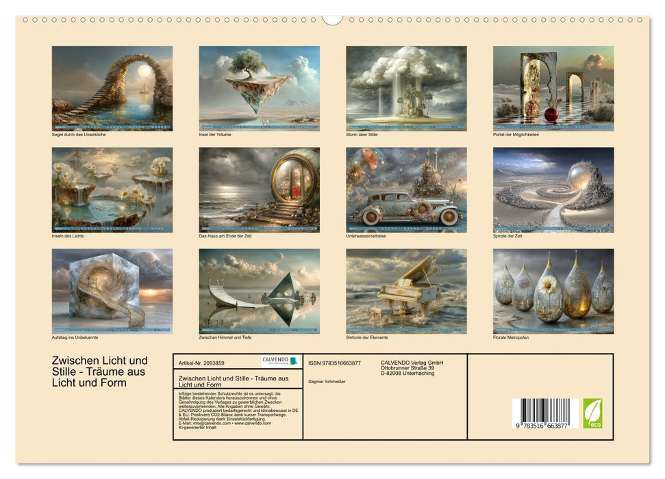 Zwischen Licht und Stille - Träume aus Licht und Form (CALVENDO Premium Wandkalender 2026)