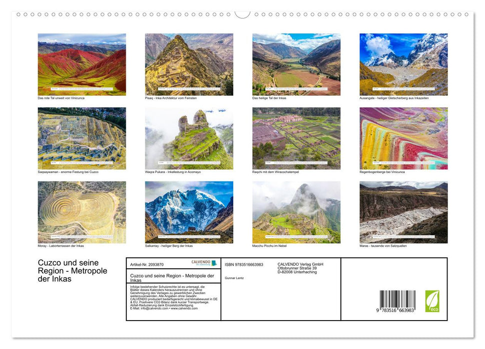 Cuzco und seine Region - Metropole der Inkas (CALVENDO Premium Wandkalender 2026)
