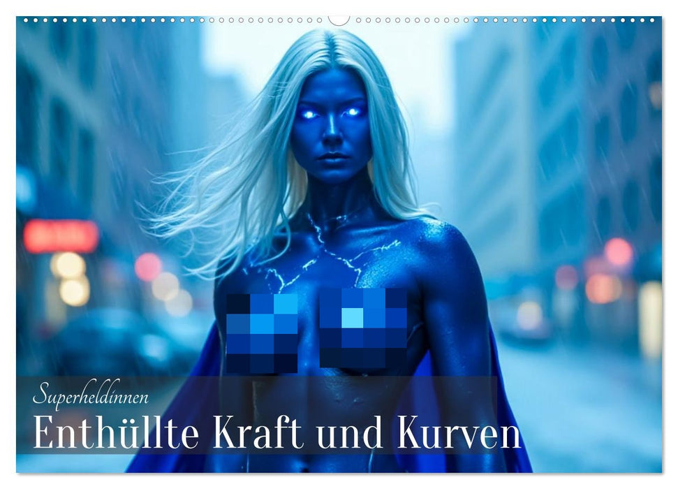 Superheldinnen - Enthüllte Kraft und Kurven (CALVENDO Wandkalender 2026)
