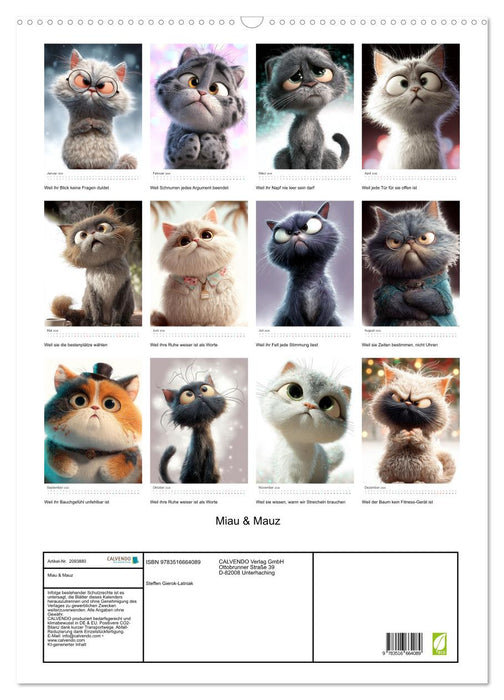 Miau & Mauz (CALVENDO Wandkalender 2026)