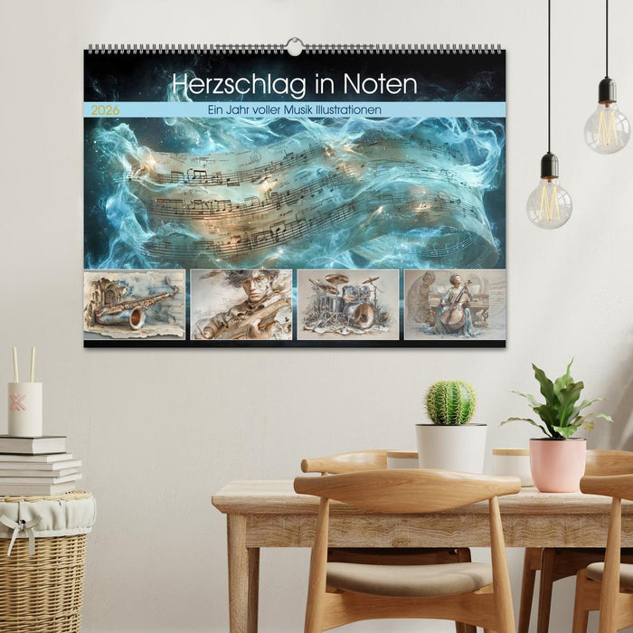 Herzschlag in Noten (CALVENDO Wandkalender 2026)