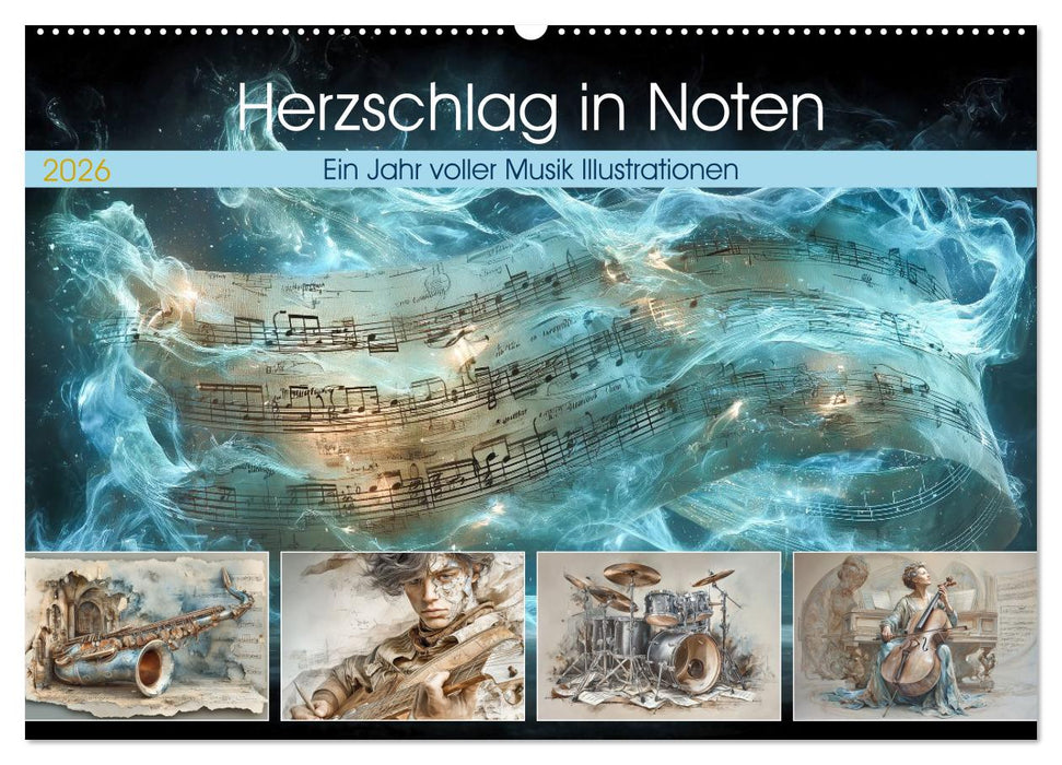 Herzschlag in Noten (CALVENDO Wandkalender 2026)