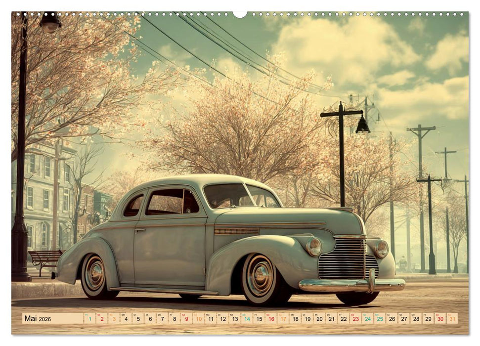 Amerikas rollende Legenden – Retro-Design trifft Nostalgie (CALVENDO Wandkalender 2026)