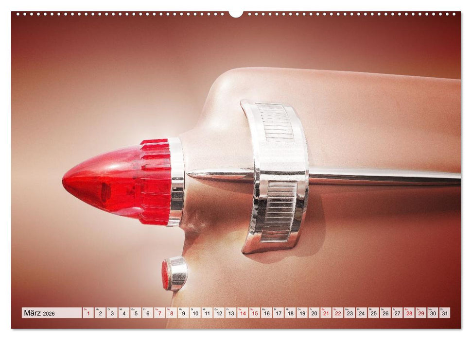 US Klassiker Farbenfrohe Heckansichten (CALVENDO Premium Wandkalender 2026)