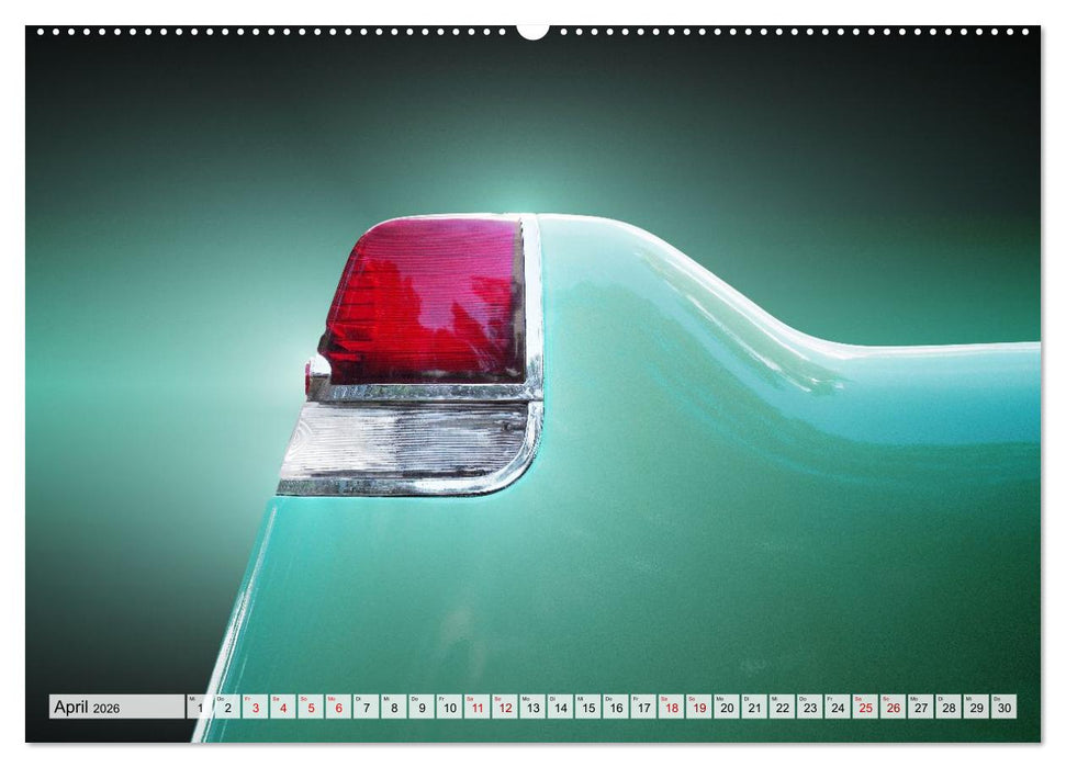 US Klassiker Farbenfrohe Heckansichten (CALVENDO Premium Wandkalender 2026)