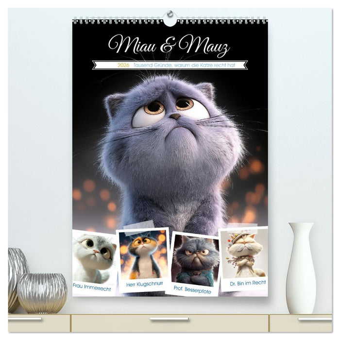 Miau & Mauz (CALVENDO Premium Wandkalender 2026)