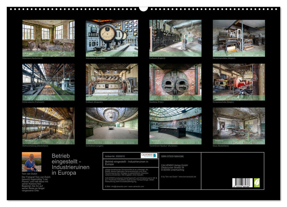 Betrieb eingestellt - Industrieruinen in Europa (CALVENDO Wandkalender 2026)