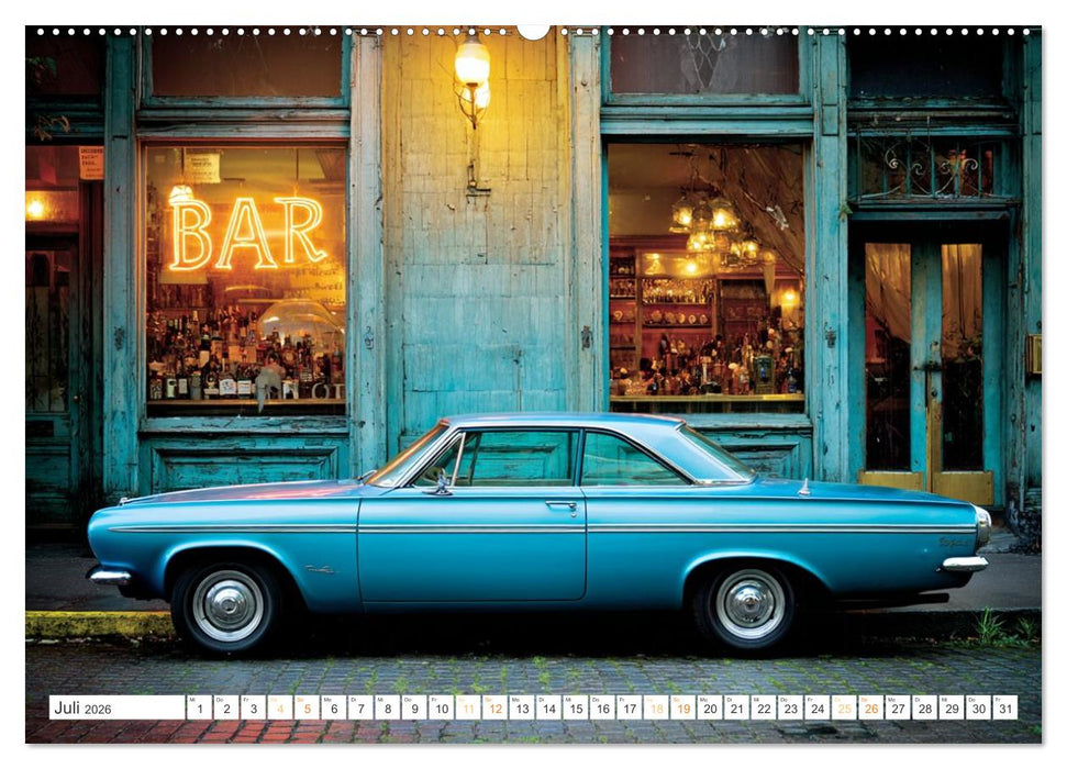 Amerikas rollende Legenden – Retro-Design trifft Nostalgie (CALVENDO Premium Wandkalender 2026)