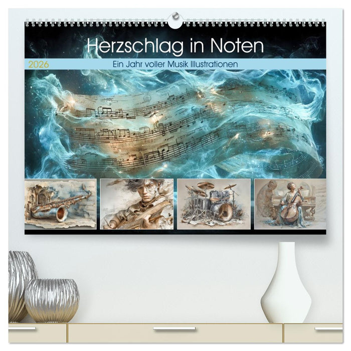 Herzschlag in Noten (CALVENDO Premium Wandkalender 2026)
