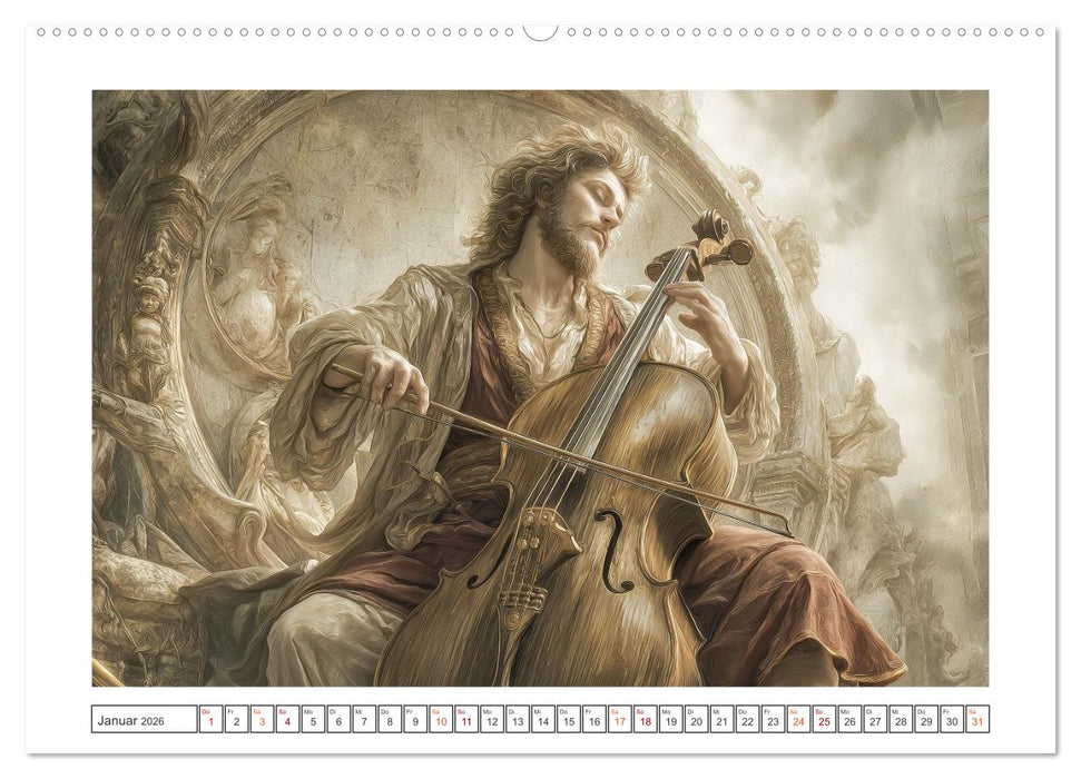 Herzschlag in Noten (CALVENDO Premium Wandkalender 2026)