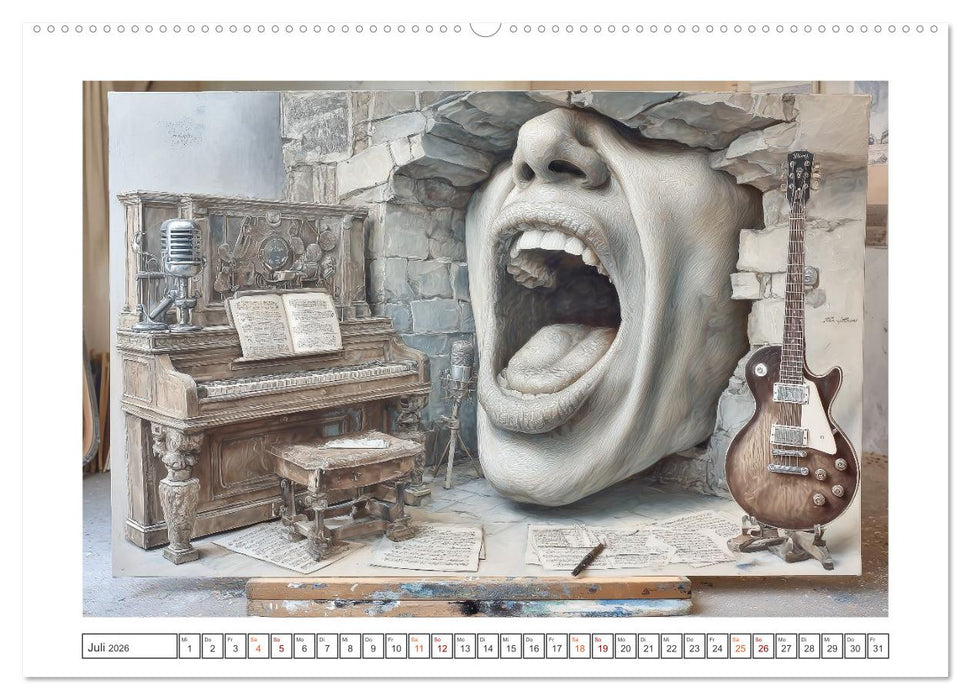 Herzschlag in Noten (CALVENDO Premium Wandkalender 2026)