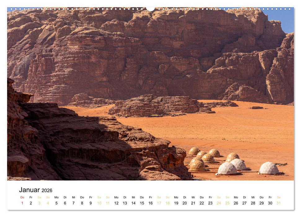 Jordanien - Land zwischen Antike und Moderne (CALVENDO Premium Wandkalender 2026)
