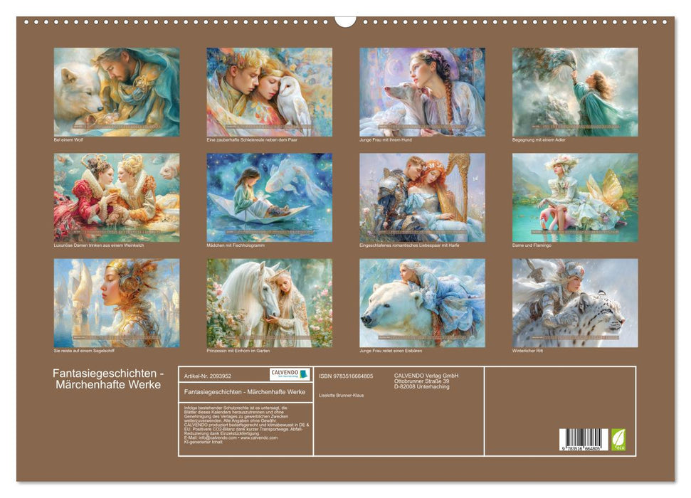 Fantasiegeschichten - Märchenhafte Werke (CALVENDO Wandkalender 2026)