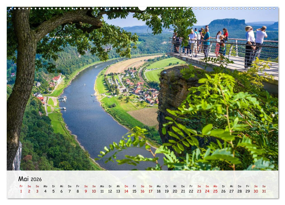 Sächsische Schweiz - Beeindruckende Felsen und unberührte Natur (CALVENDO Wandkalender 2026)