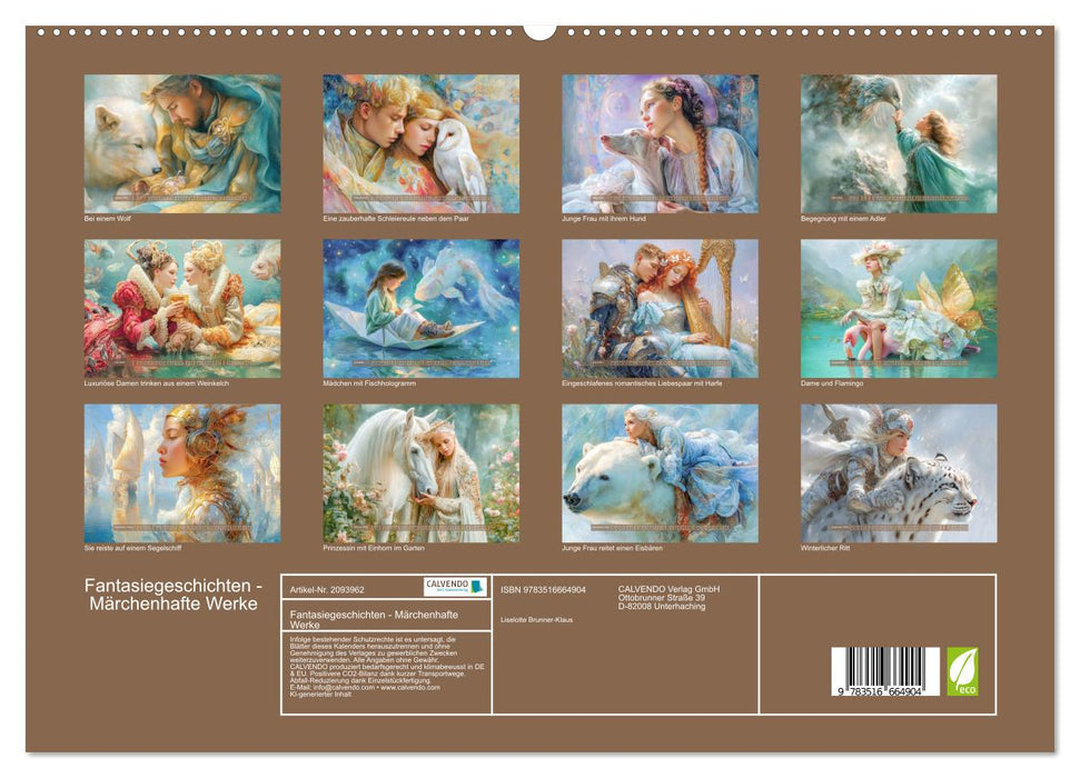 Fantasiegeschichten - Märchenhafte Werke (CALVENDO Premium Wandkalender 2026)