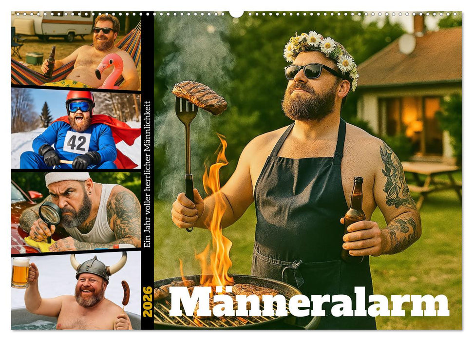 Männeralarm - Ein Jahr voller herrlicher Männlichkeit (CALVENDO Wandkalender 2026)