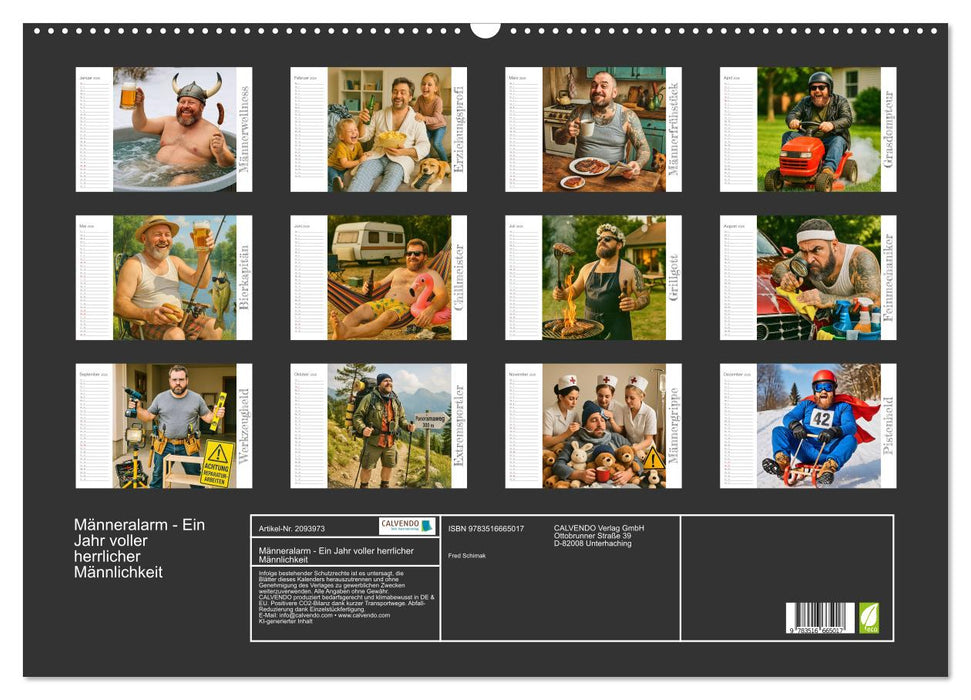 Männeralarm - Ein Jahr voller herrlicher Männlichkeit (CALVENDO Wandkalender 2026)