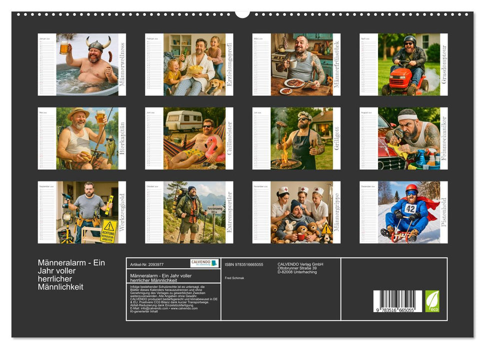 Männeralarm - Ein Jahr voller herrlicher Männlichkeit (CALVENDO Premium Wandkalender 2026)