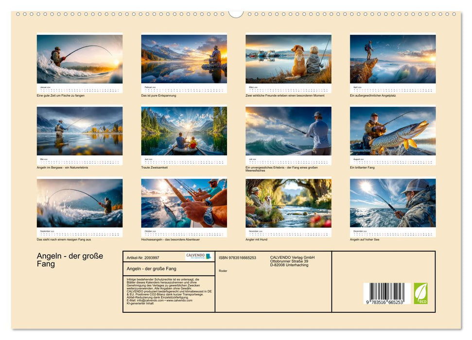 Angeln - der große Fang (CALVENDO Premium Wandkalender 2026)