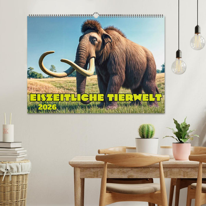 Eiszeitliche Tierwelt (CALVENDO Wandkalender 2026)