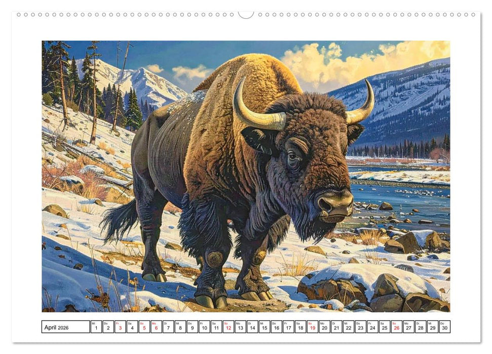 Eiszeitliche Tierwelt (CALVENDO Wandkalender 2026)