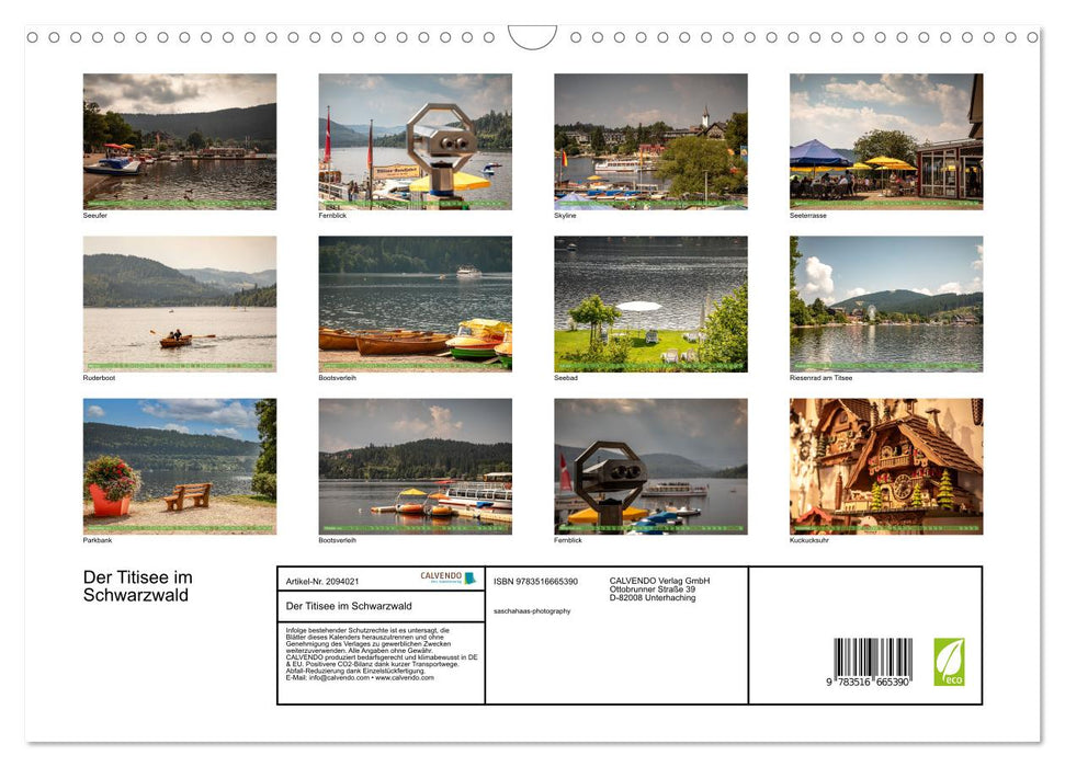 Der Titisee im Schwarzwald (CALVENDO Wandkalender 2026)