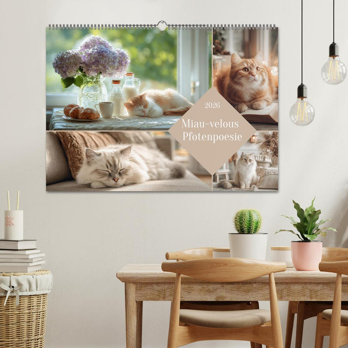 Miau-velous Pfotenpoesie (CALVENDO Wandkalender 2026)