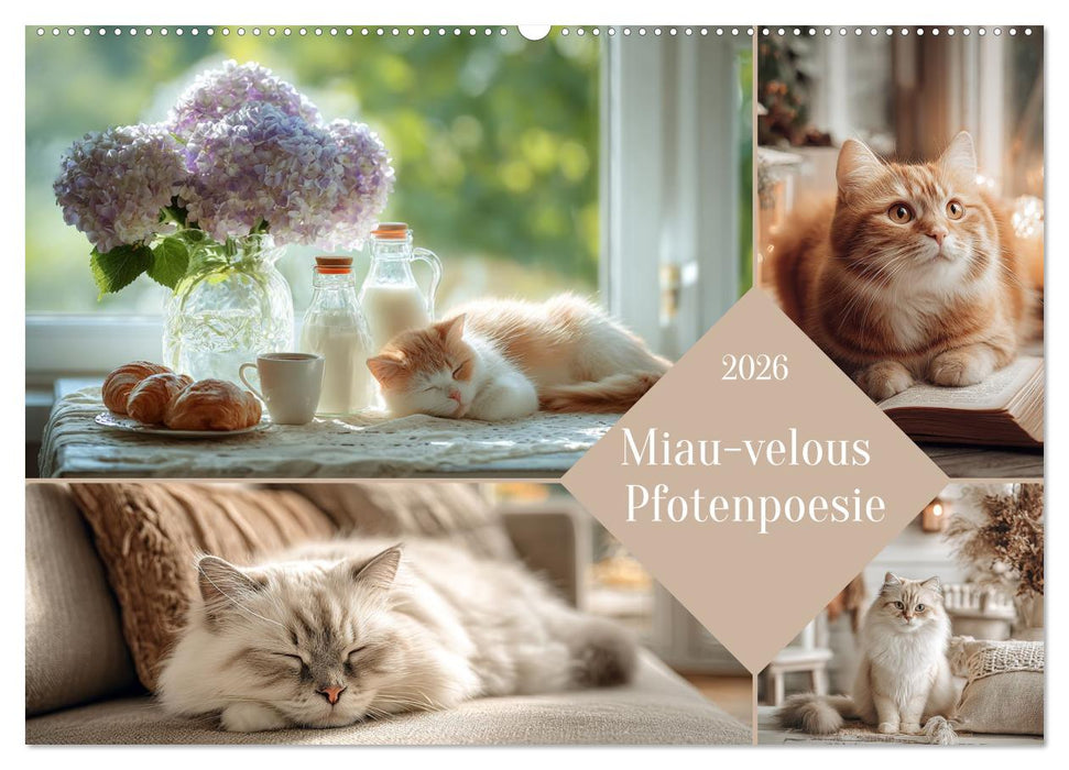 Miau-velous Pfotenpoesie (CALVENDO Wandkalender 2026)